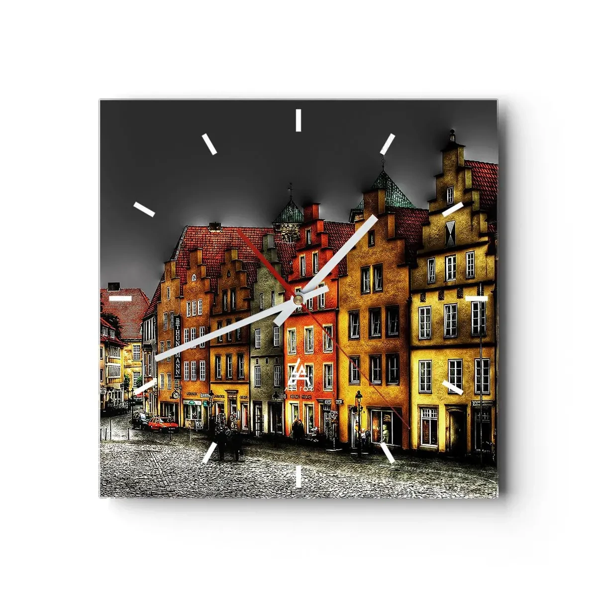 Väggklocka - Klocka på glas - Det saknas bar förtrollad droska - 40x40 cm