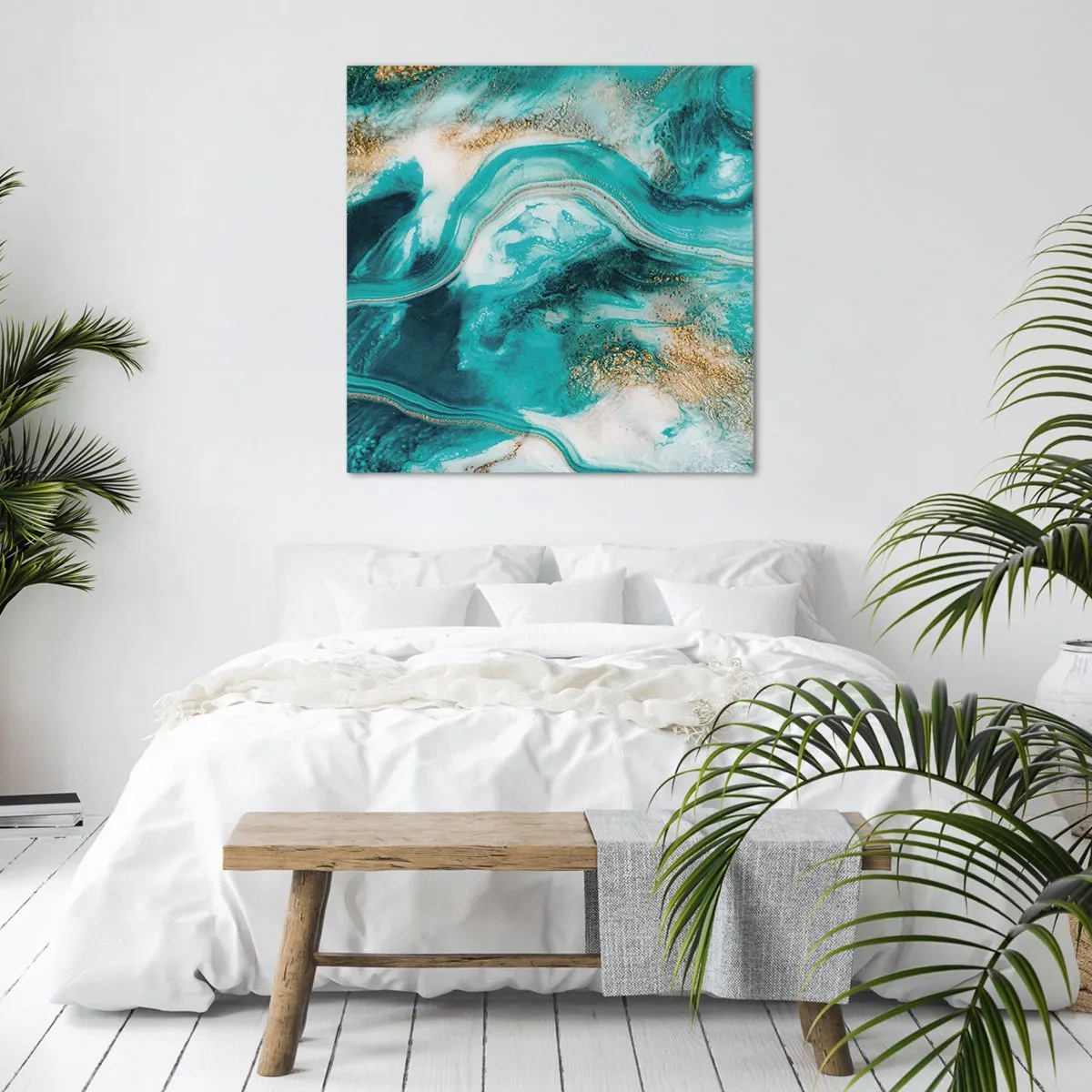 Canvastavla - Bild på duk - Guldflod - 60x60 cm