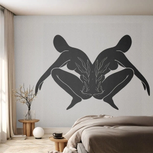 Fototapet Premium Sand - En delad själ - människor, Minimalistisk, tvillingar - 350x256 cm
