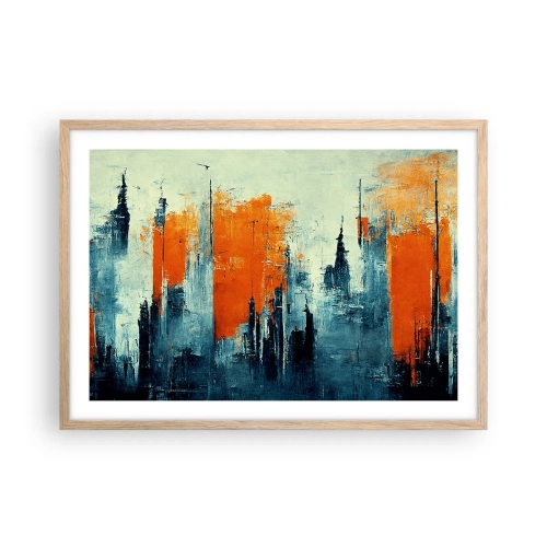 Affisch i ram av ljusek - Modernt landskap - 70x50 cm