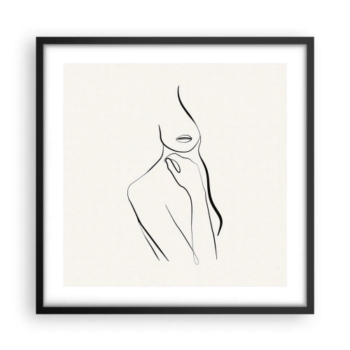 Affisch i svart ram - Melankolins våg - 50x50 cm