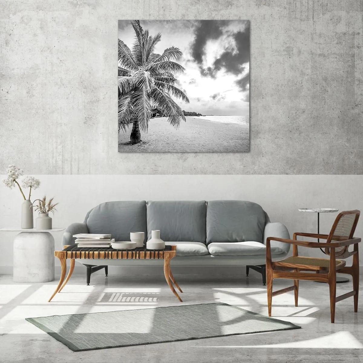 Glastavla - Bild på glas - När du längtar efter ensamheten... - 50x50 cm