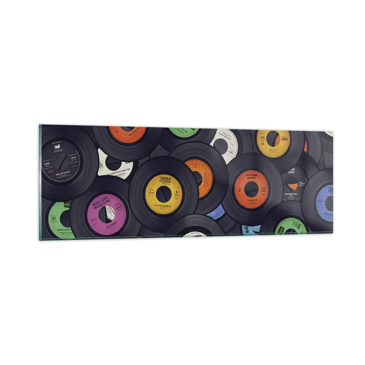 Glastavla - Bild på glas - Klassikens färger - 90x30 cm