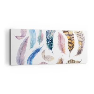 Canvastavla - Bild på duk - Lätta, färgglada och färgrika - 100x40 cm