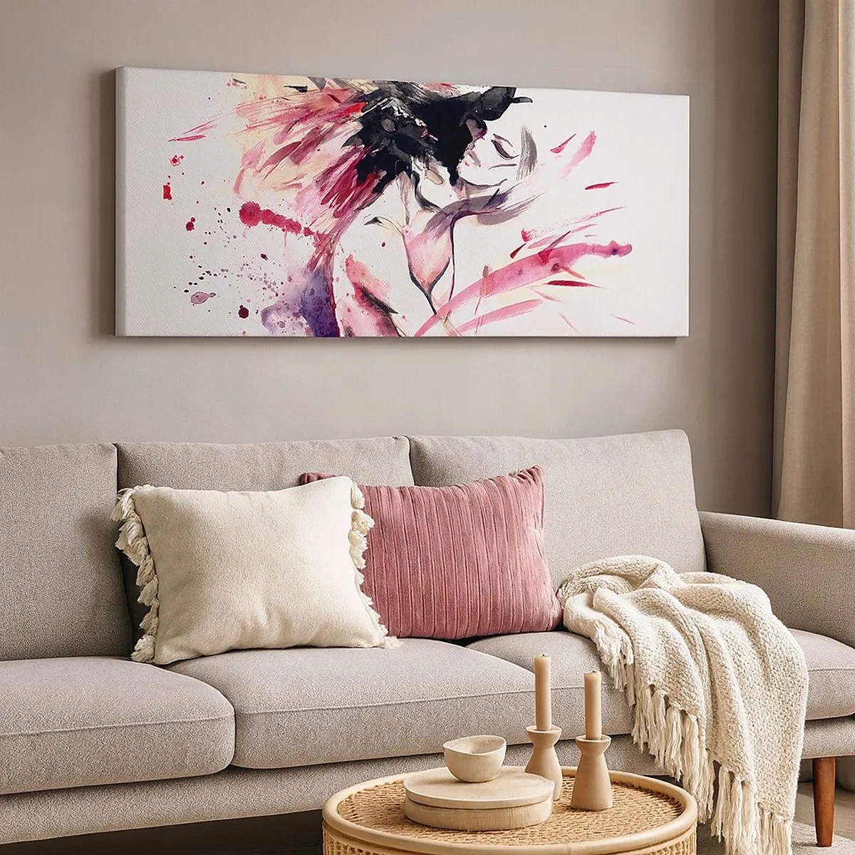 Canvastavla - Bild på duk - Kärleksfull uppfyllelse - 100x40 cm