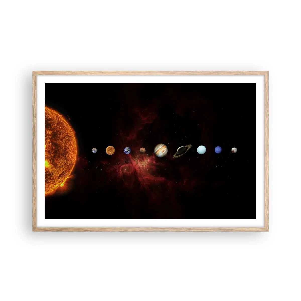 Affisch i ram av ljusek - Vårt grannskap - 91x61 cm