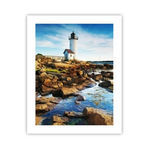 Affisch - Kom lyckligt tillbaka, jag väntar - 40x50 cm