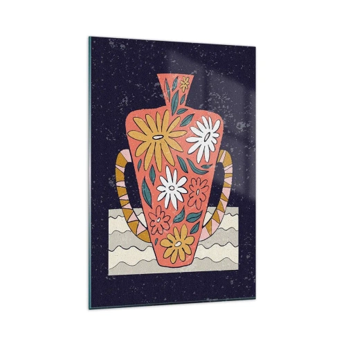 Glastavla - Bild på glas - Målad kanna - 80x120 cm