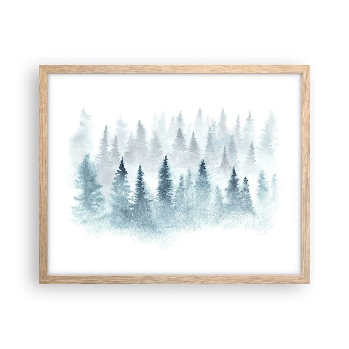 Affisch i ram av ljusek - Insvepta i dimma - 50x40 cm