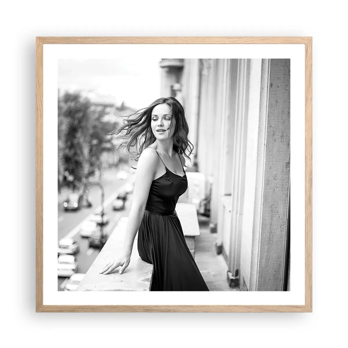 Affisch i ram av ljusek - Säkert en Parisbo - 60x60 cm