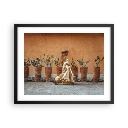 Affisch i svart ram - I hippiestil - 50x40 cm