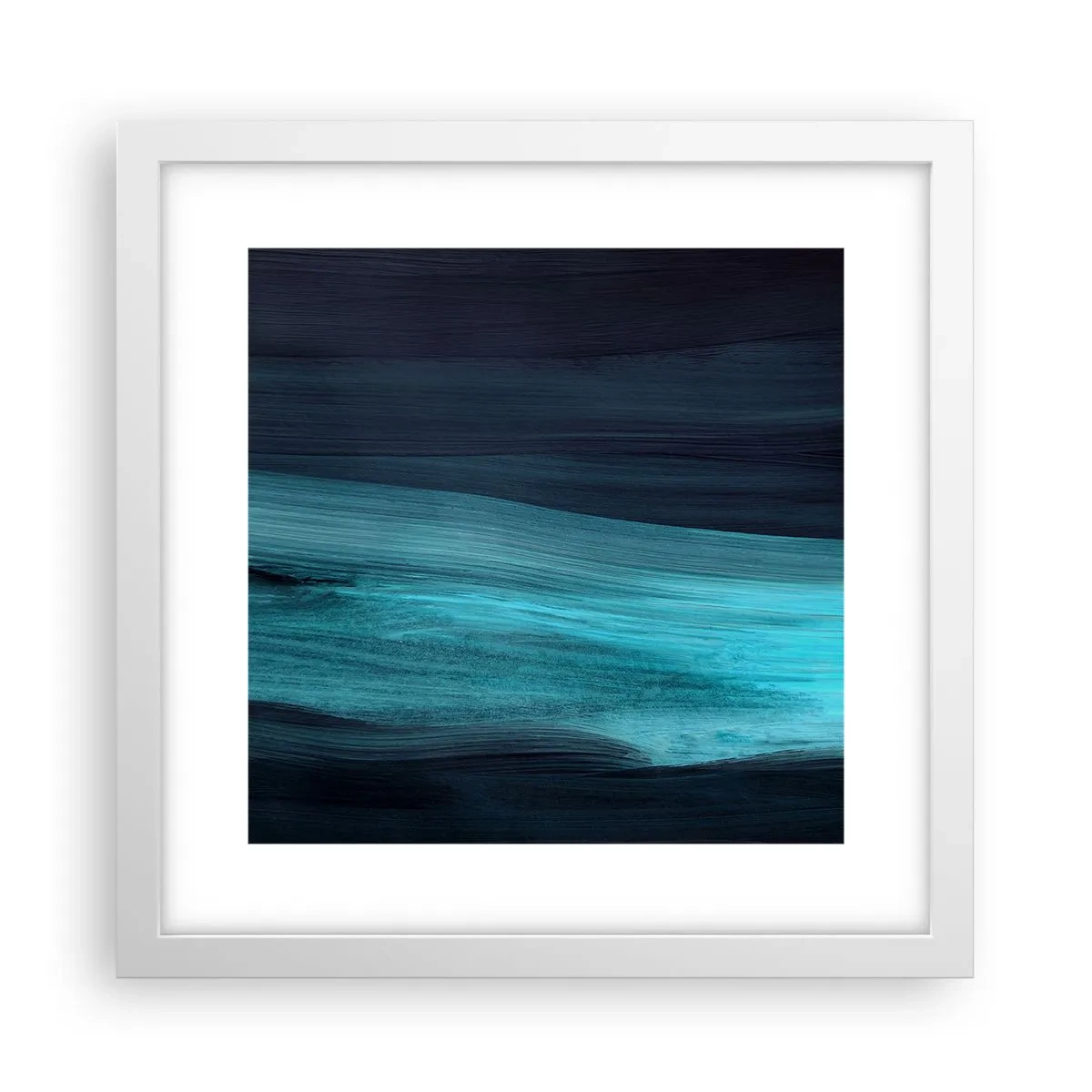 Affisch i vit ram - Flyt med strömmen - 30x30 cm