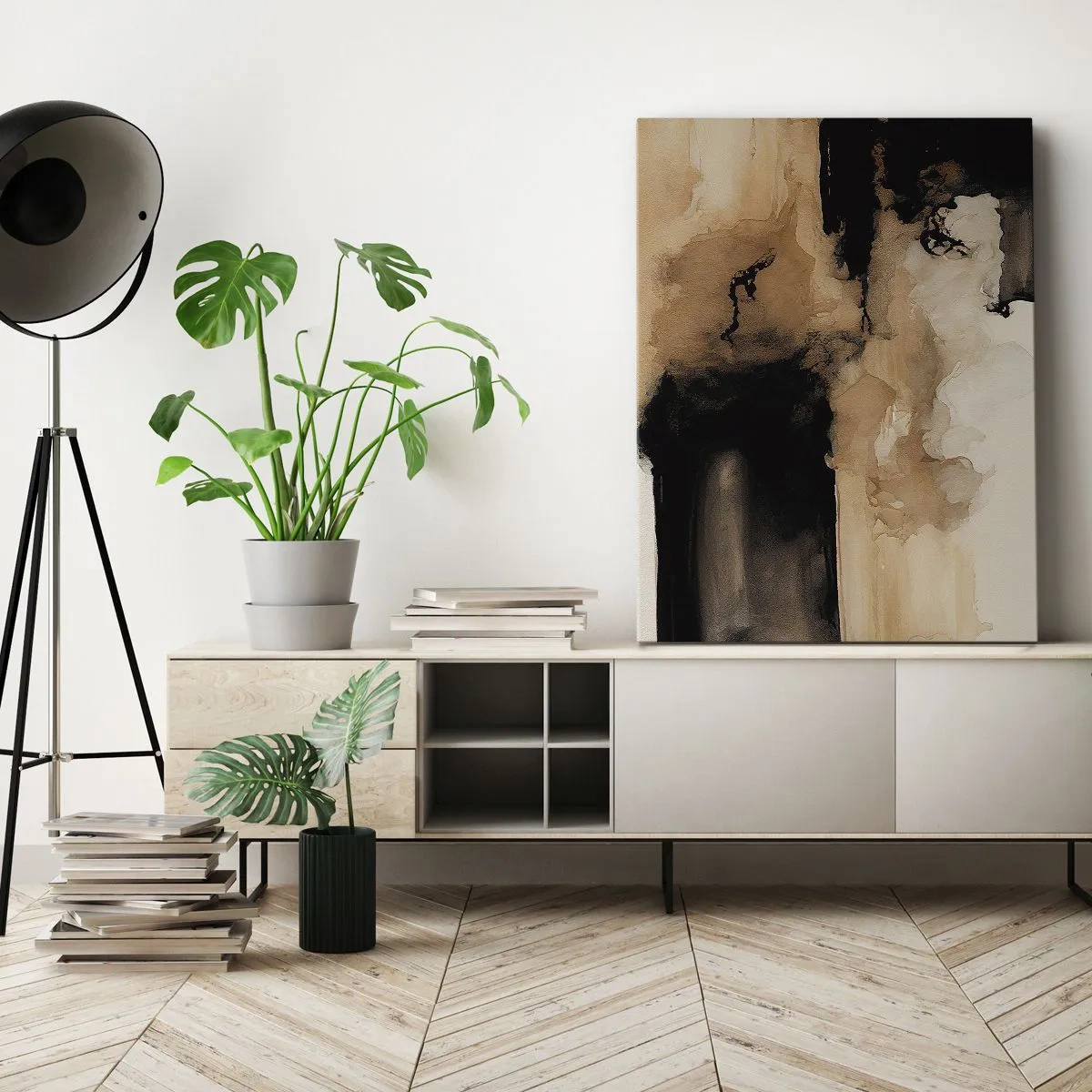Canvastavla - Bild på duk - Intrigerande abstraktion - 50x70 cm