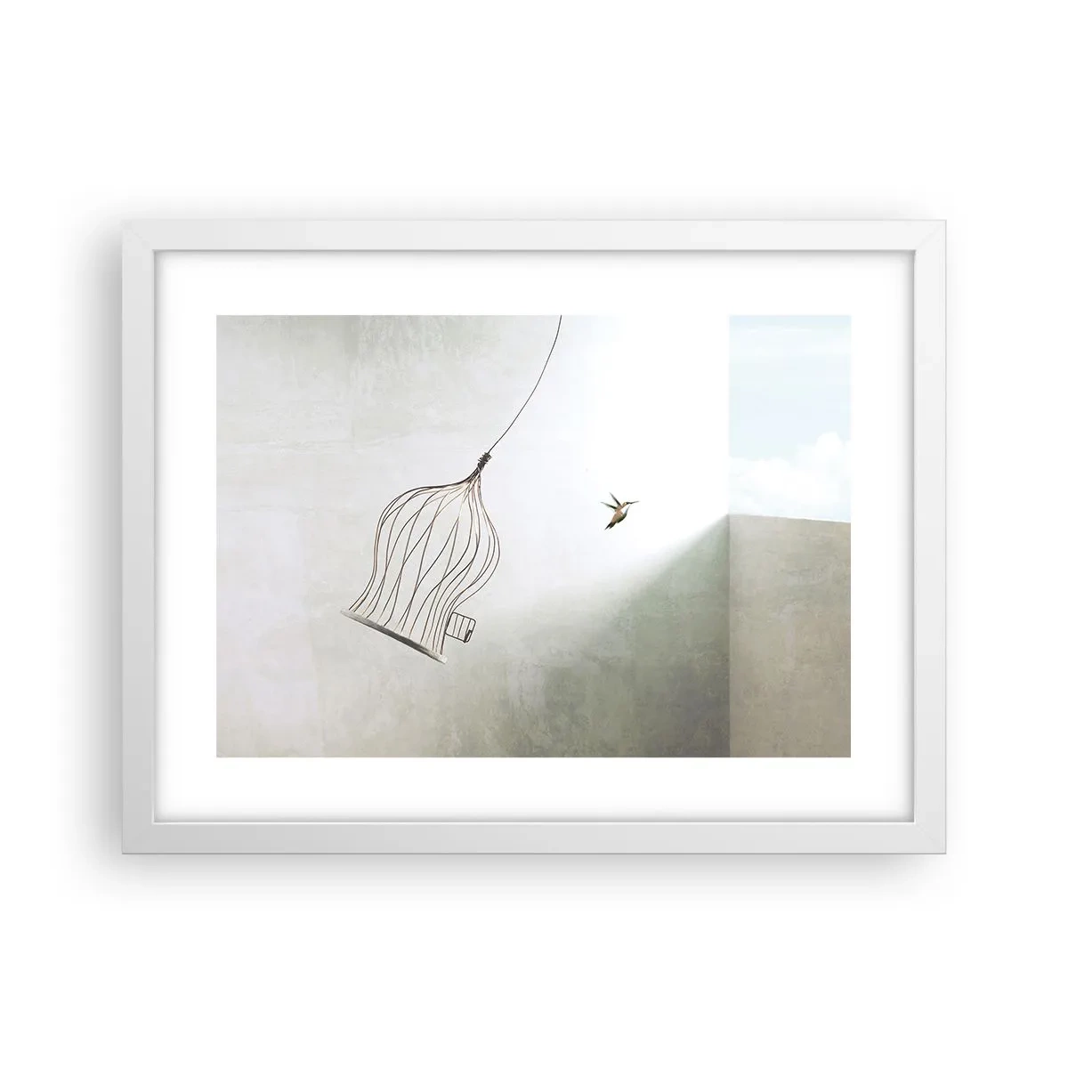 Affisch i vit ram - I sitt esse - 40x30 cm