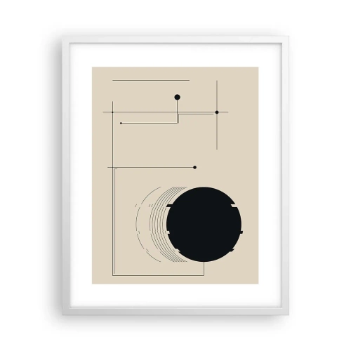 Affisch i vit ram - Fjädrande och dynamisk komposition - 40x50 cm