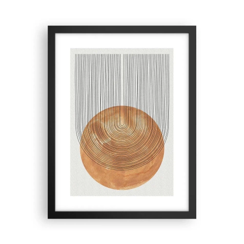 Affisch i svart ram - En solig komposition - 30x40 cm