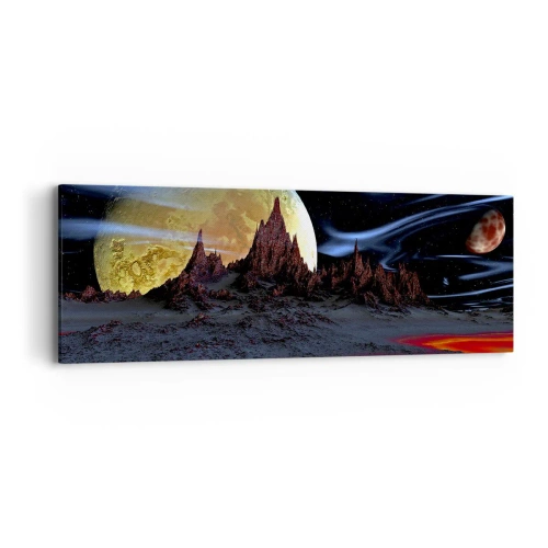 Canvastavla - Bild på duk - Okänd värld - 90x30 cm