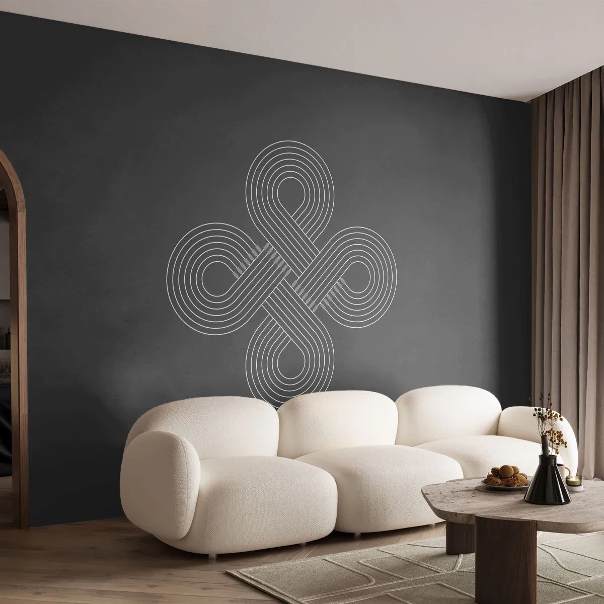 Fototapet Premium Sand - I keltisk anda - Abstraktion, Bit, Minimalism - 250x175 cm