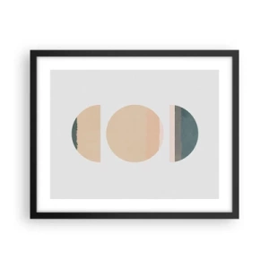 Affisch i svart ram - Hjul efter hjul - 50x40 cm