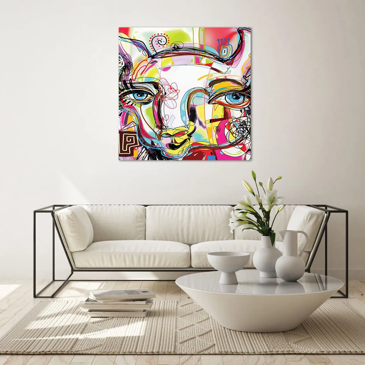 Glastavla - Bild på glas - Kattnaturens rikedom - 50x50 cm