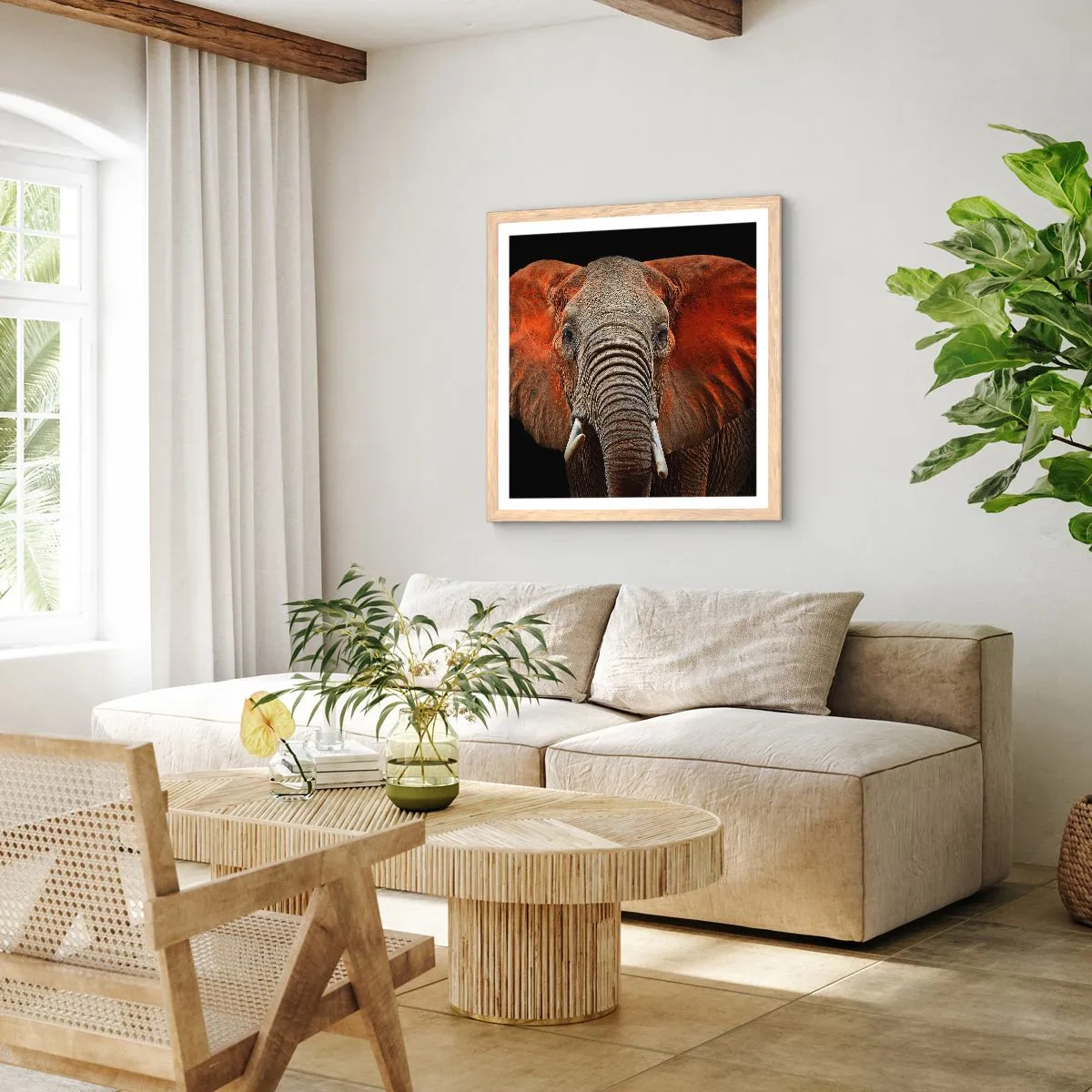 Affisch i ram av ljusek - Jag är vild, och du? - 60x60 cm