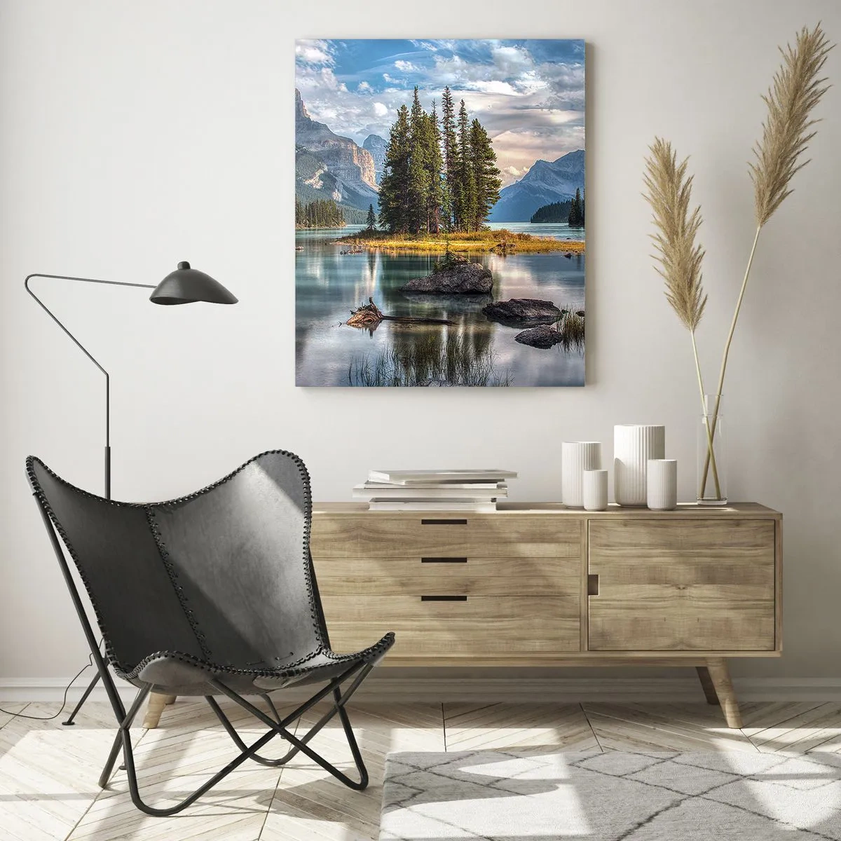 Glastavla - Bild på glas - Vid stort och rent vatten - 70x100 cm