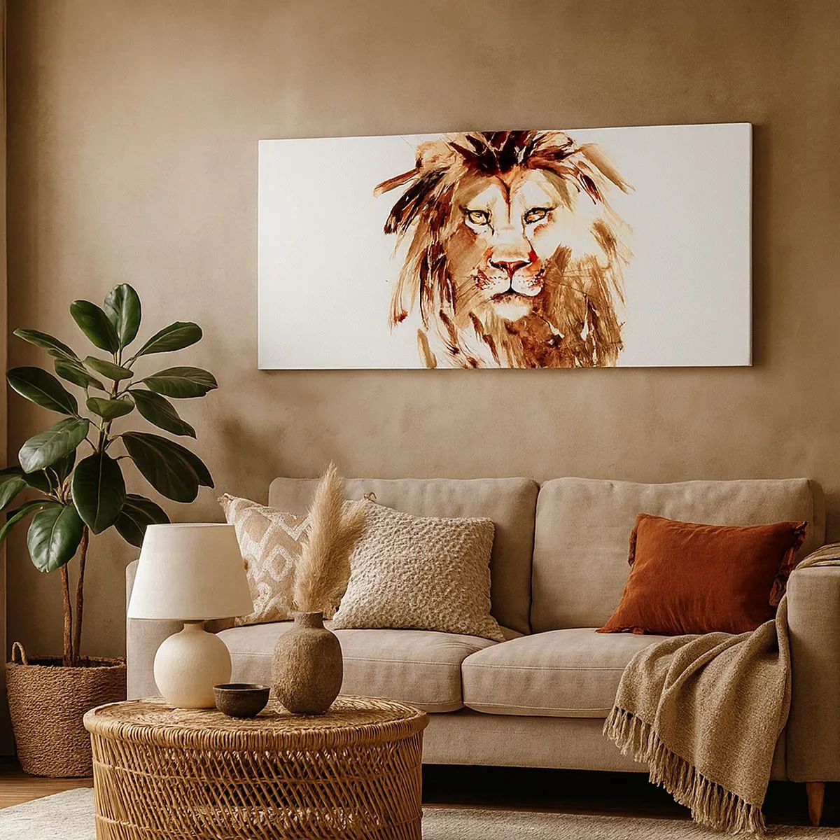 Canvastavla - Bild på duk - Styrka och värdighet - 100x40 cm