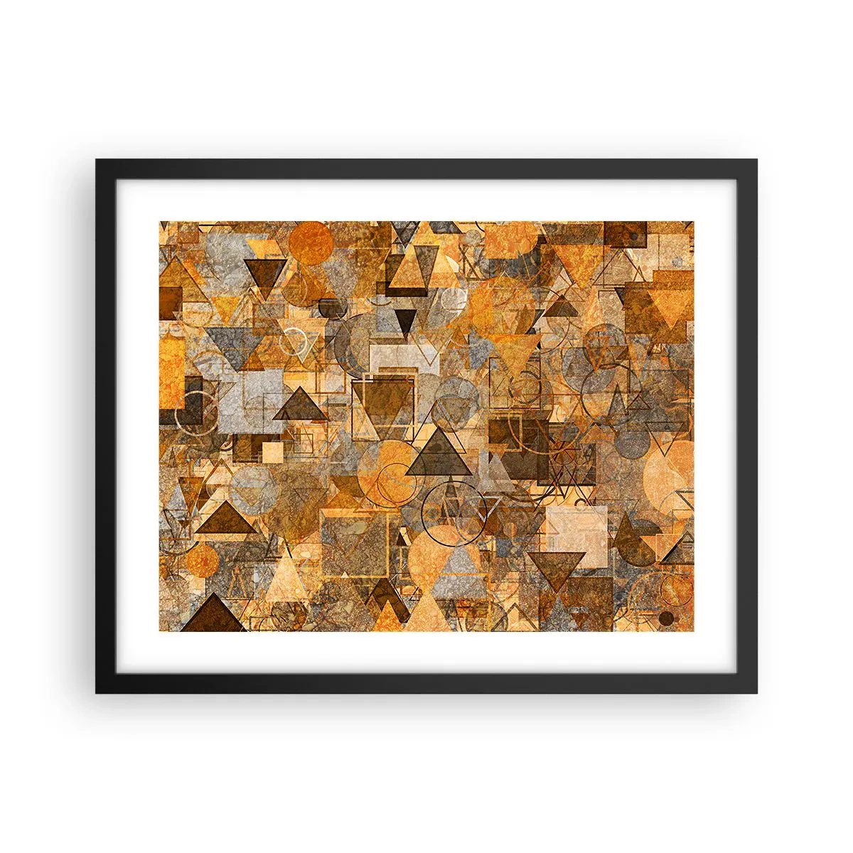Affisch i svart ram - Värld infattad i form - 50x40 cm