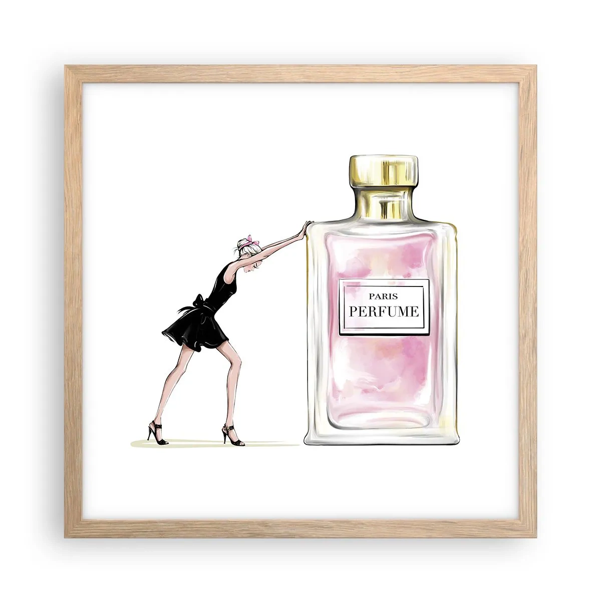 Affisch i ram av ljusek - Kvinnlighetens kärna - 40x40 cm