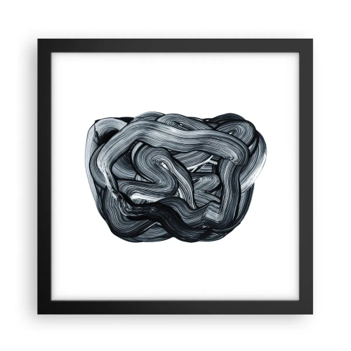 Affisch i svart ram - Det är inte så enkelt - 30x30 cm