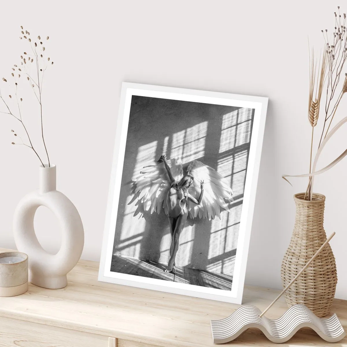 Affisch i vit ram - Direkt från himlen - 70x100 cm