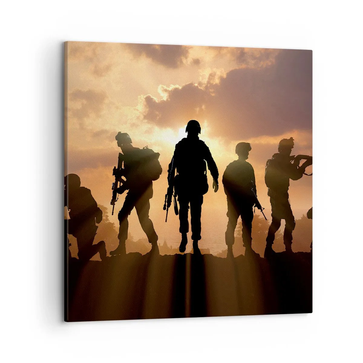 Canvastavla - Bild på duk - Brothers in arms - 50x50 cm