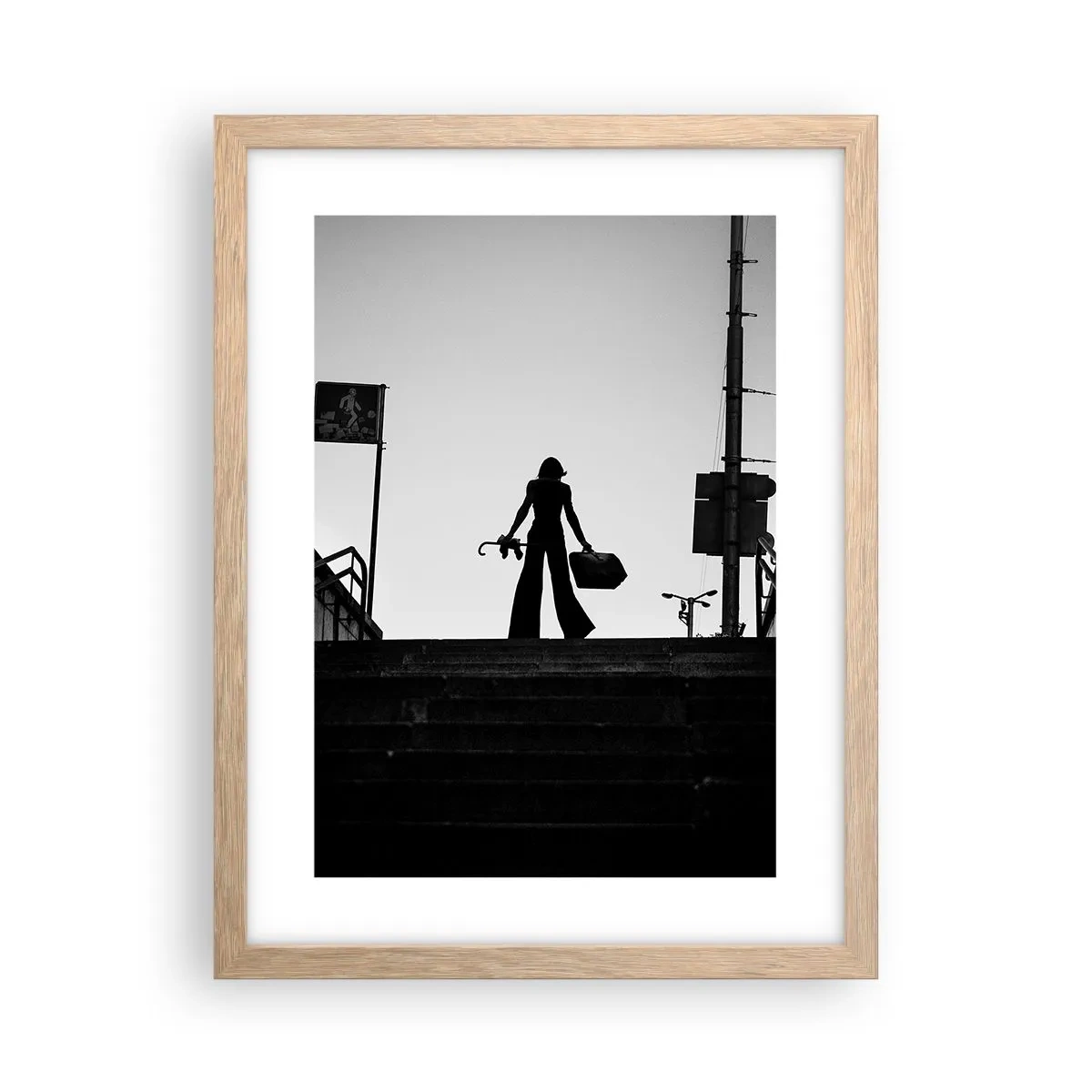 Affisch i ram av ljusek - Stadsvandring - 30x40 cm