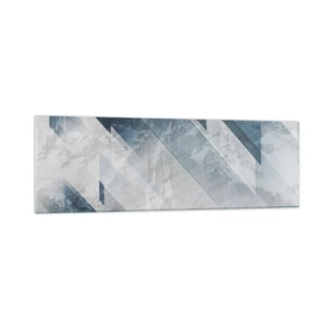 Glastavla - Bild på glas - Tredimensionell komposition – gråhetens rörelse - 160x50 cm