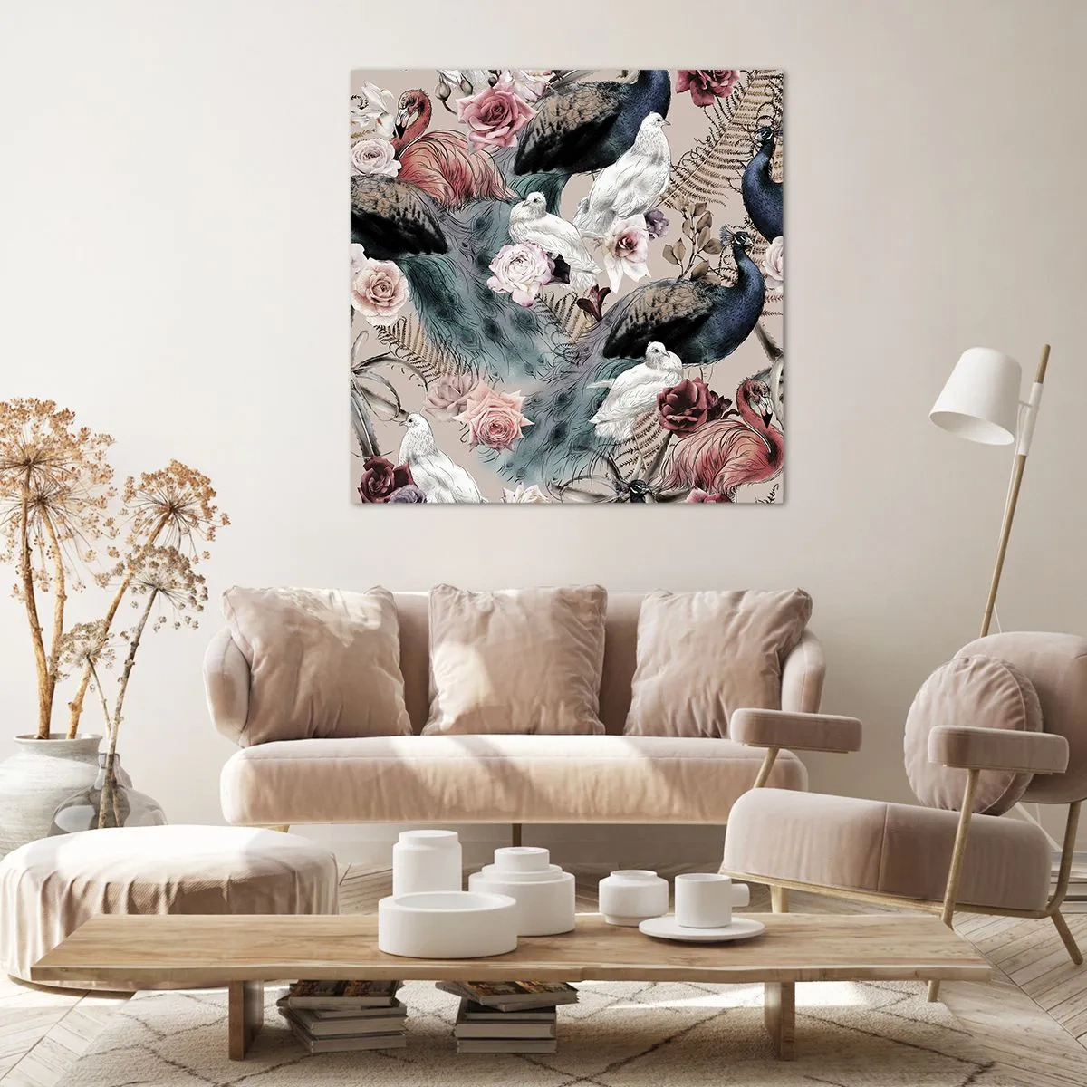 Canvastavla - Bild på duk - I palatsträdgården - 30x30 cm