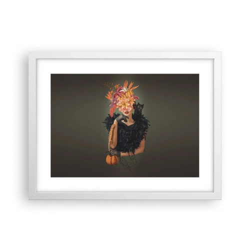 Affisch i vit ram - Häxans troll - 40x30 cm