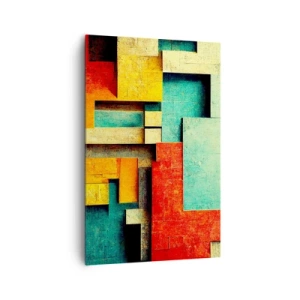 Canvastavla - Bild på duk - Festival av räta vinklar - 80x120 cm