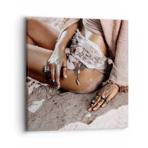 Canvastavla - Bild på duk - Utkastad av vågorna? - 30x30 cm