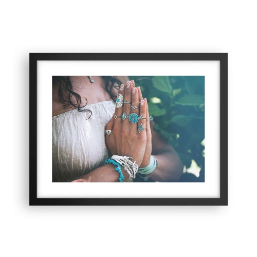 Affisch i svart ram - Välkommen till existensens centrum - 40x30 cm