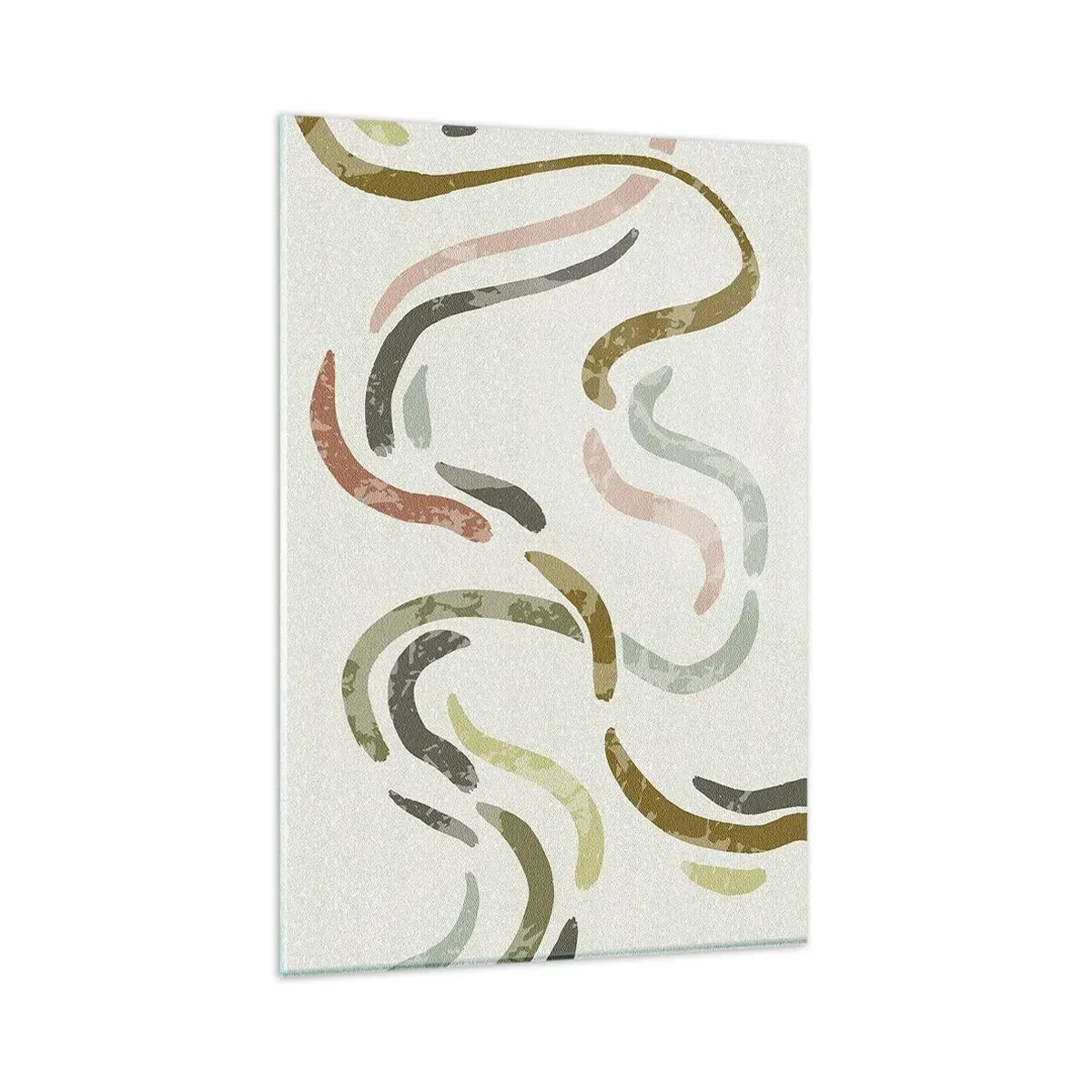 Glastavla - Bild på glas - Abstraktionens glada dans - 80x120 cm