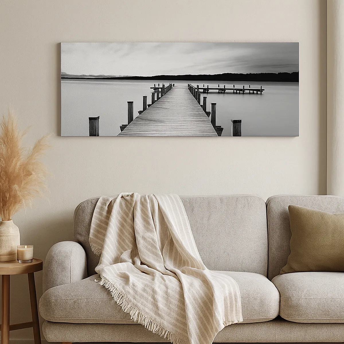 Canvastavla - Bild på duk - Vattnet - lugnet - 30x30 cm