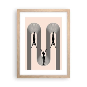 Affisch i ram av ljusek - Upp och ner - 30x40 cm