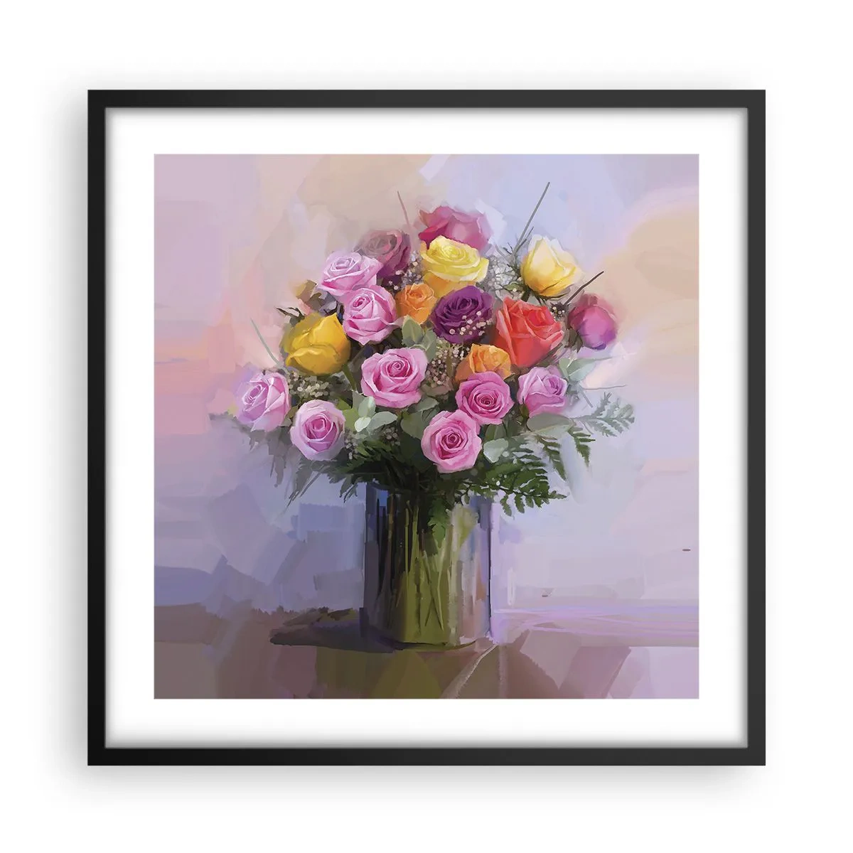 Affisch i svart ram - Stoppad skönhet - 50x50 cm