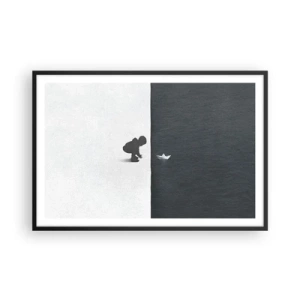 Affisch i svart ram - En stor expedition - 91x61 cm