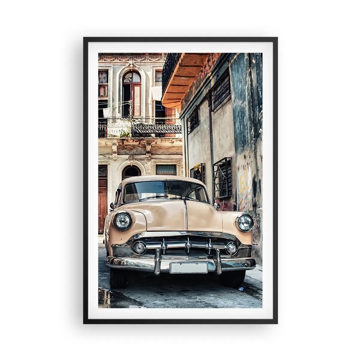 Affisch i svart ram - Siesta i Havana - 61x91 cm