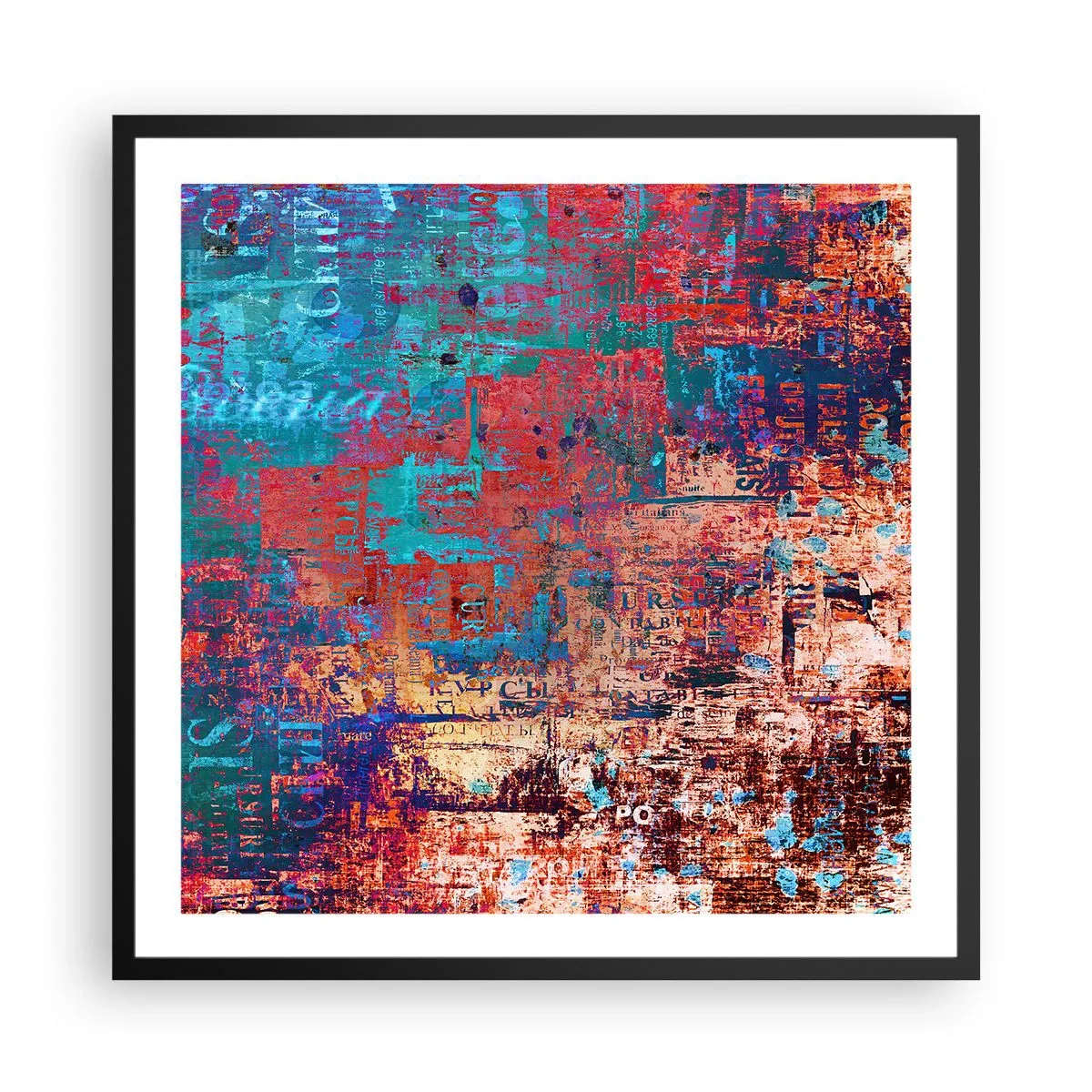 Affisch i svart ram - Minne och icke-minne - 60x60 cm