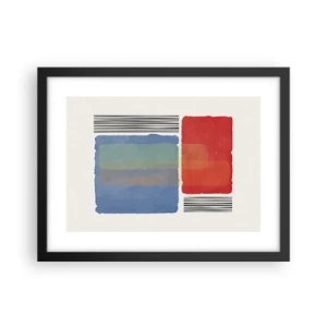 Affisch i svart ram - Geometrins anda  - 40x30 cm