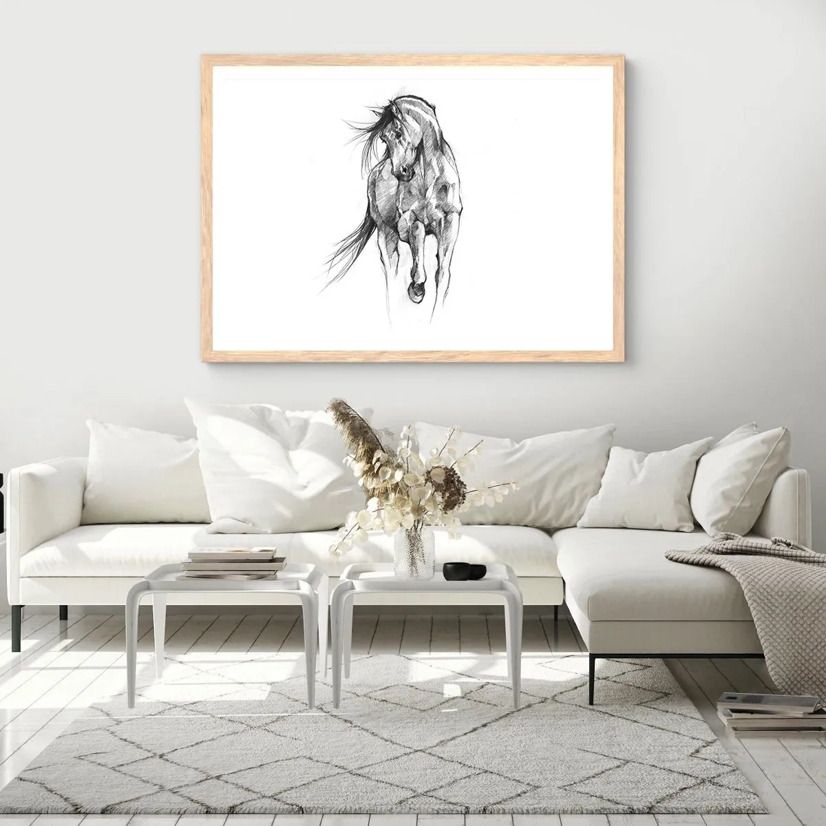 Affisch i ram av ljusek - Elegant trav - 91x61 cm