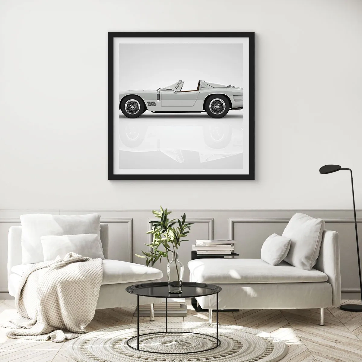 Affisch i svart ram - Ett löfte om lek - 60x60 cm