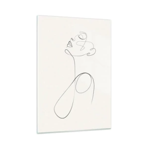 Glastavla - Bild på glas - Förvirrad i drömmarna - 50x70 cm